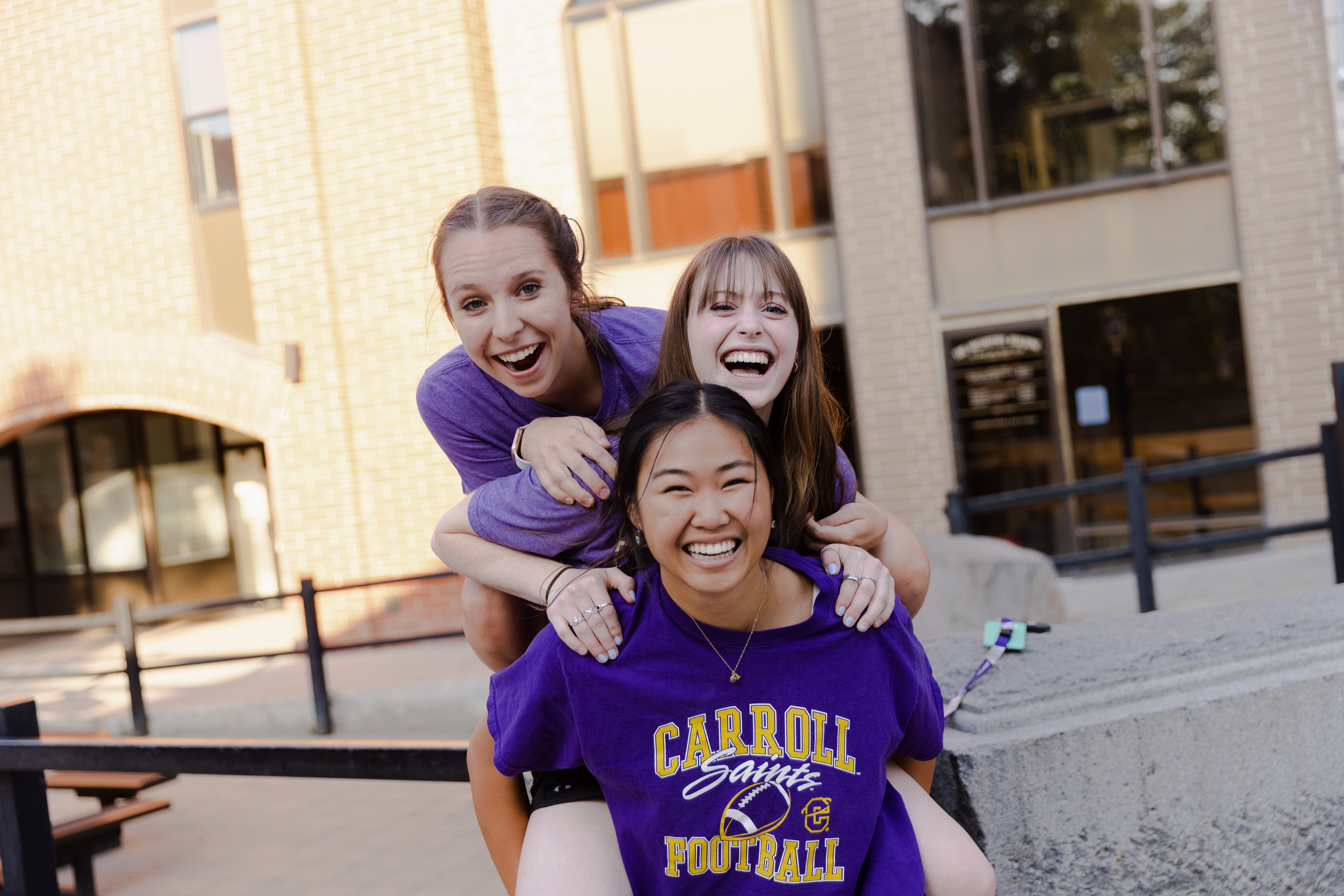 Students smiling