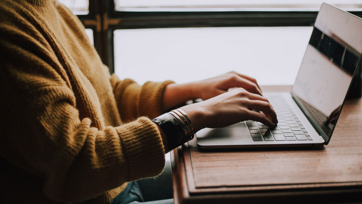 Student on laptop