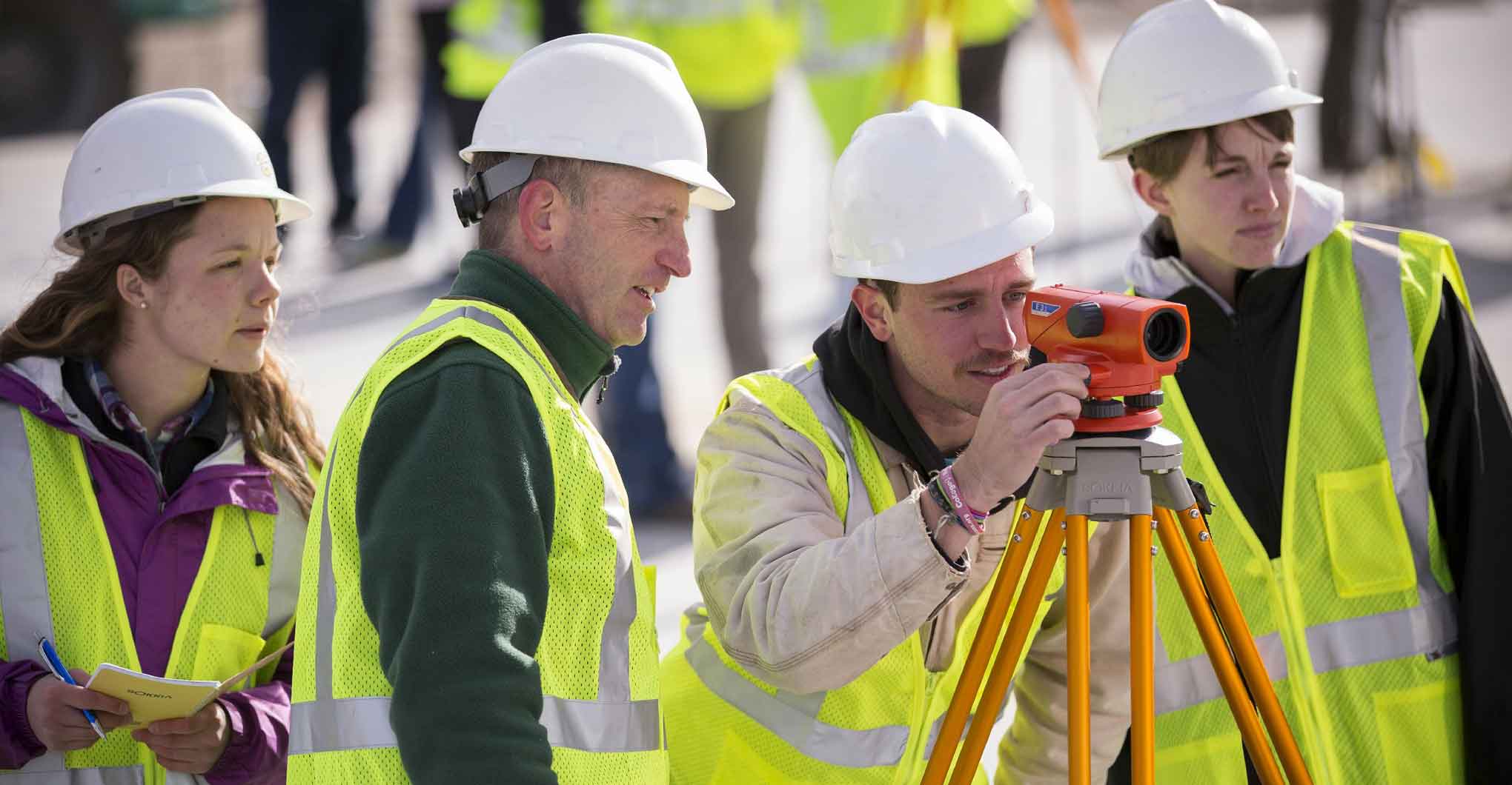 Engineers outside