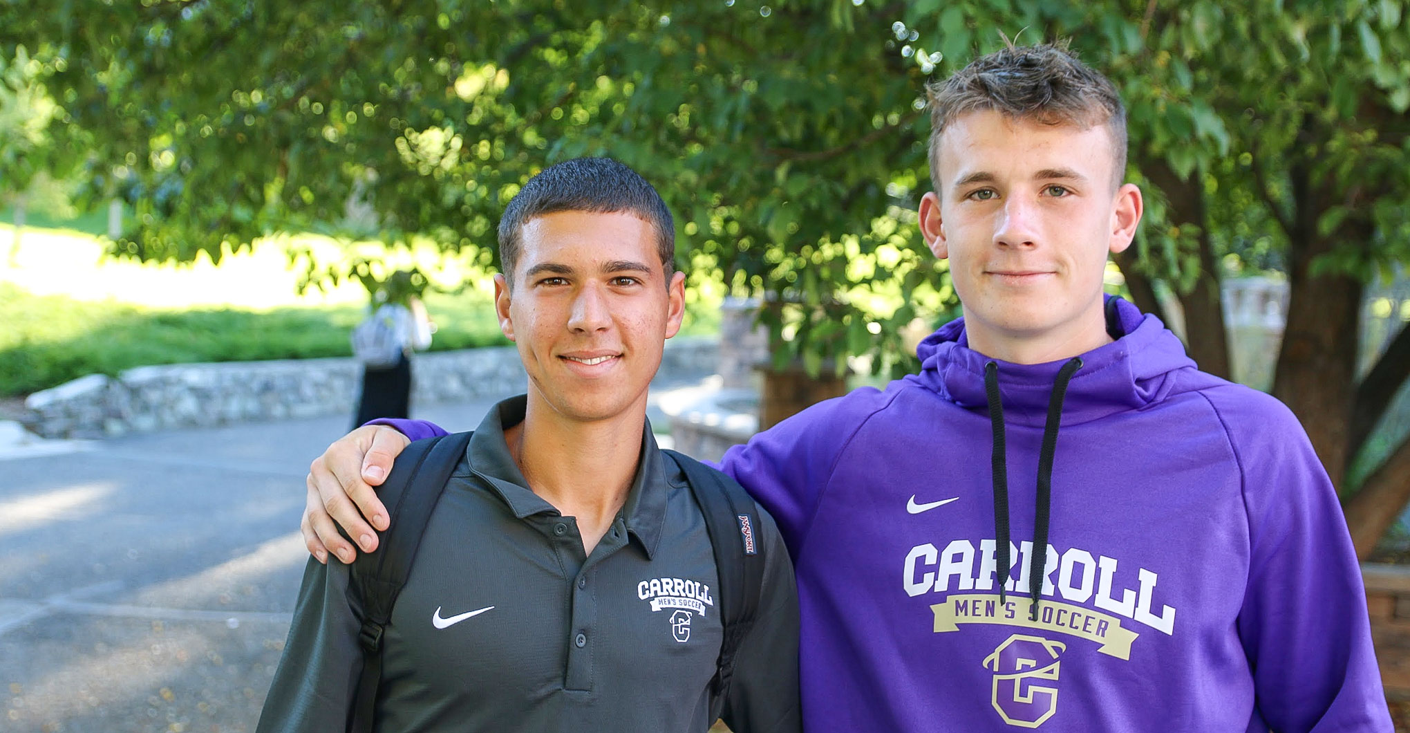 Two Male Soccer Students