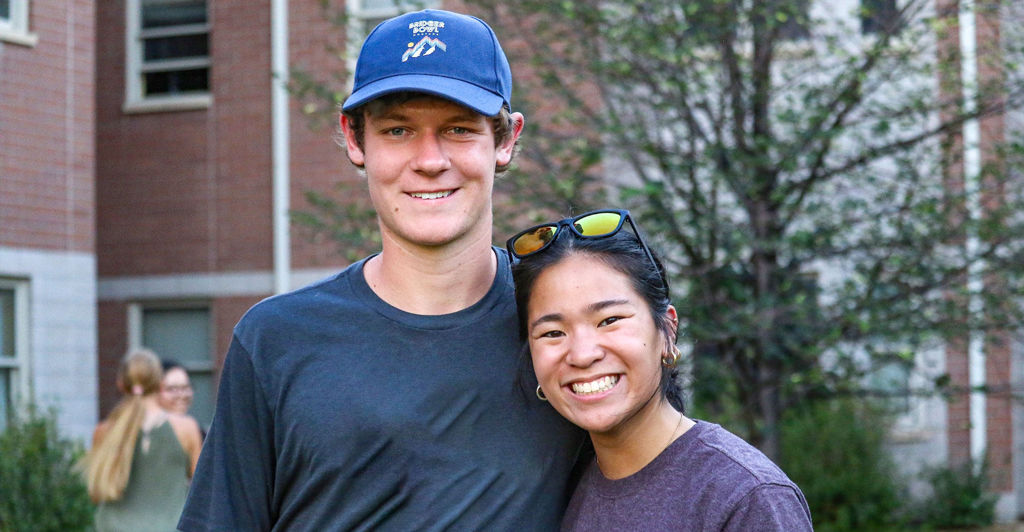 Two Carroll College students smiling