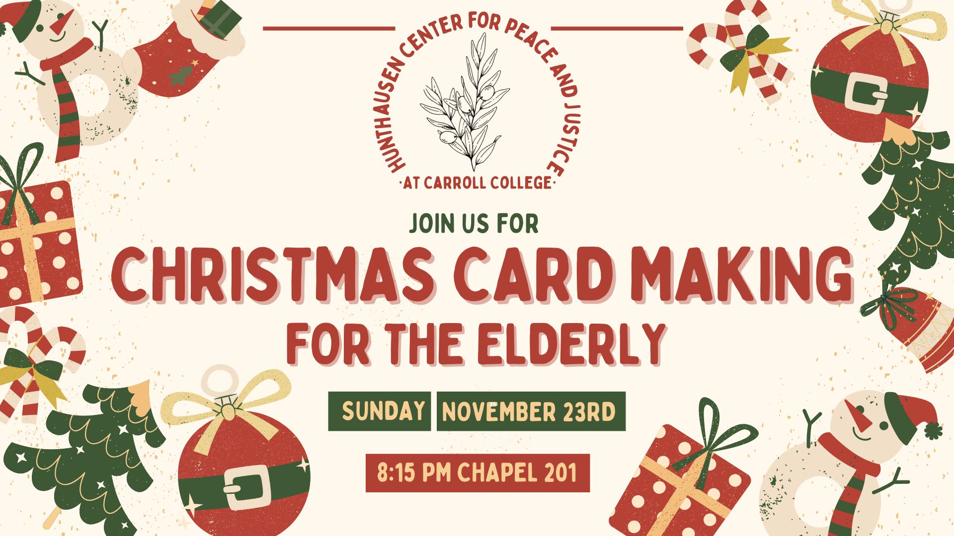 Christmas Card Making for the Elderly