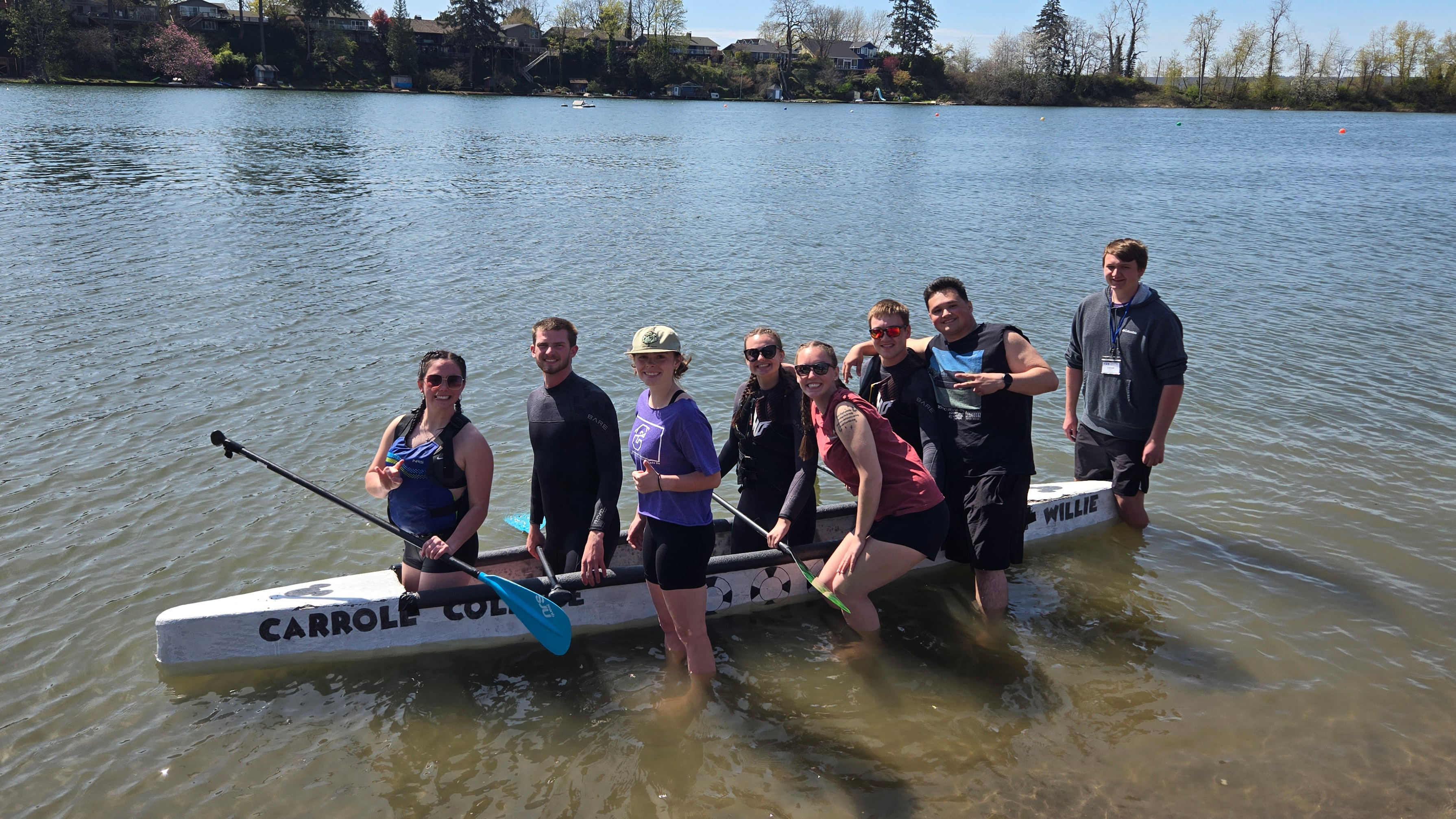 Students in Concrete Canoe