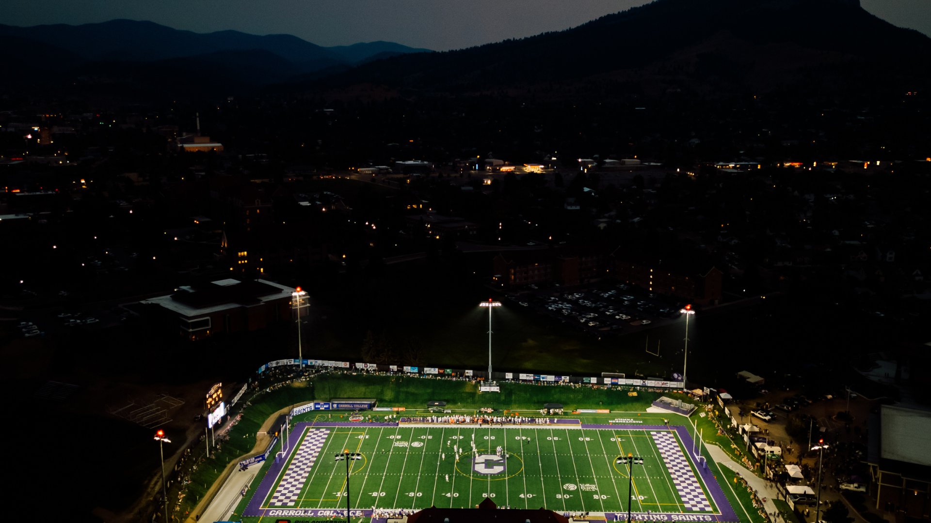 Nelson Stadium at Night