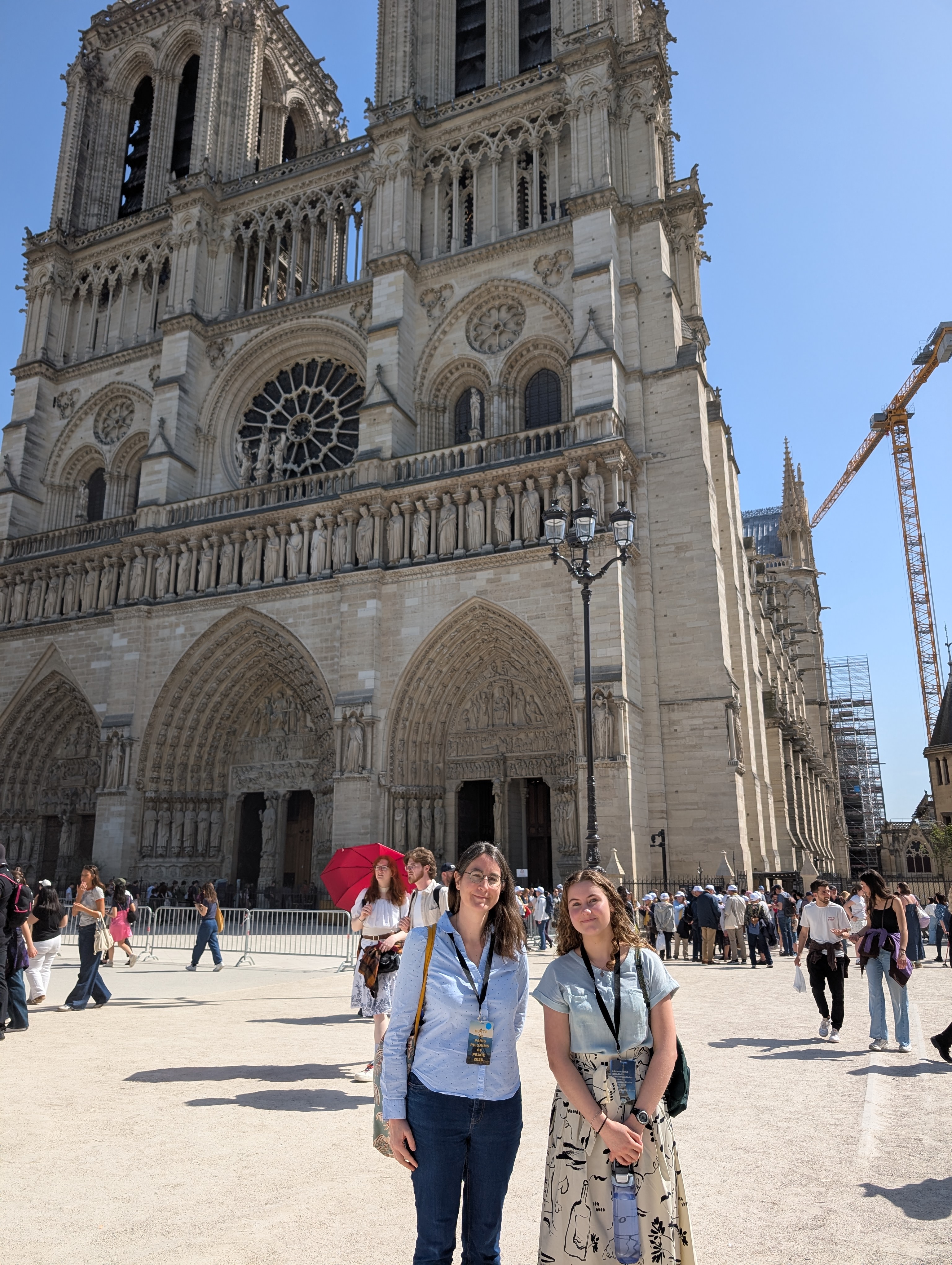 Dr. Crohas and Maria in front of Notre-Dame de Paris