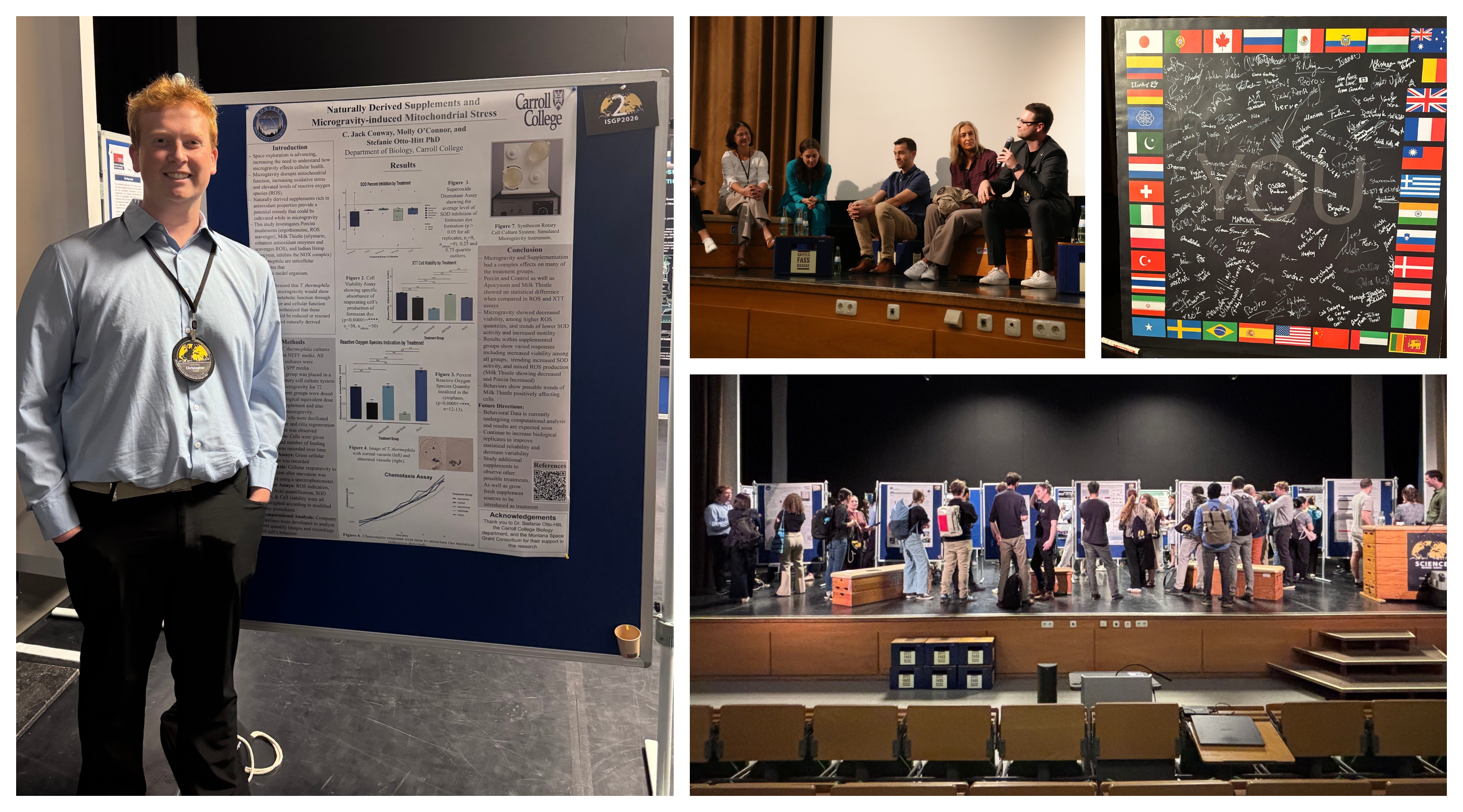 Photos of Jack Conway presenting research