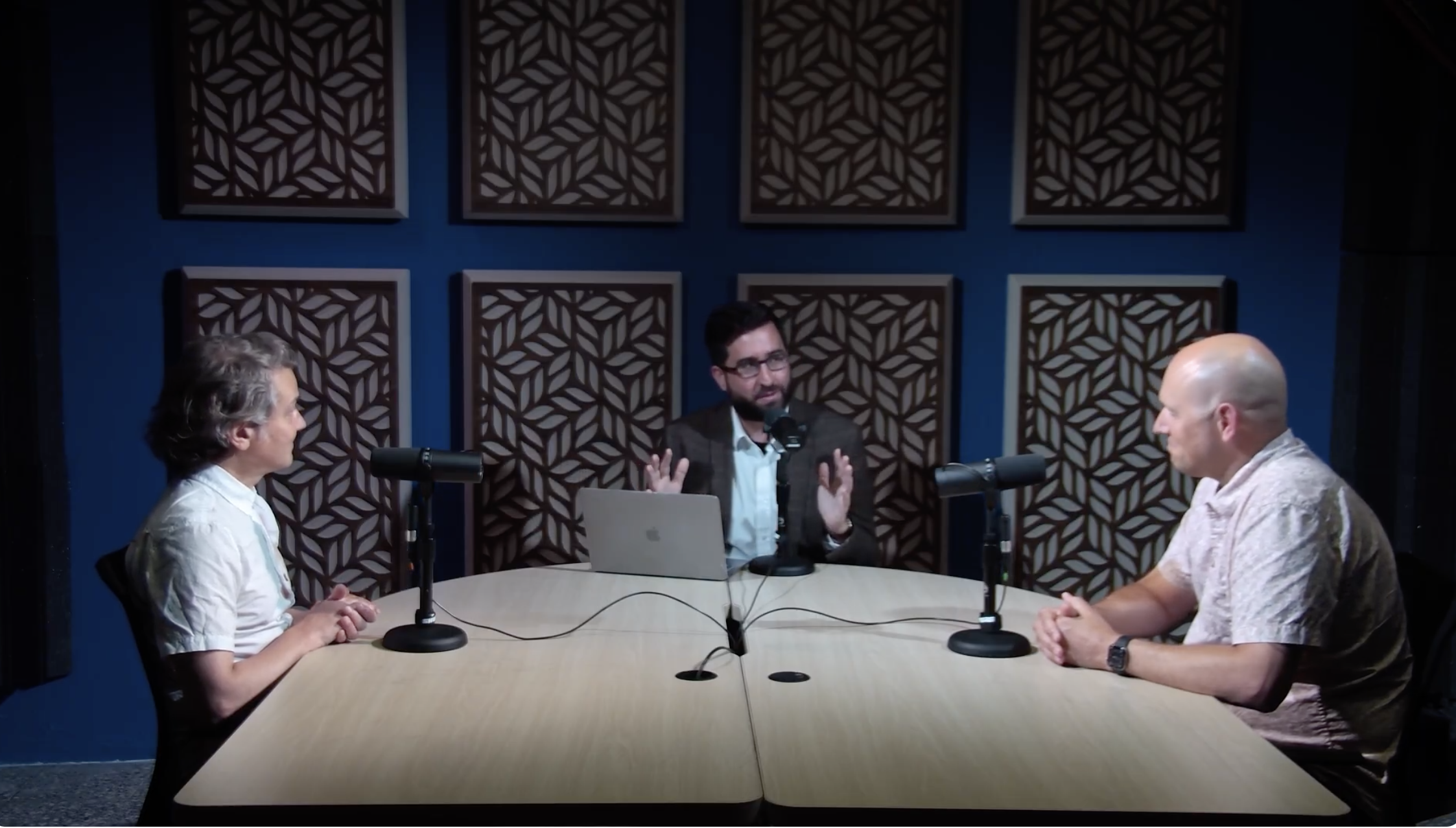 Photo in podcast studio