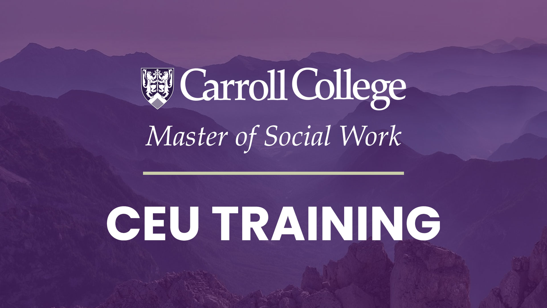 MSW CEU Training