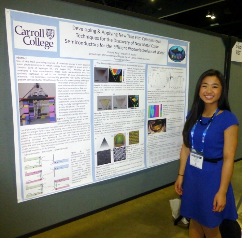 Victoria Kong stands by her research poster