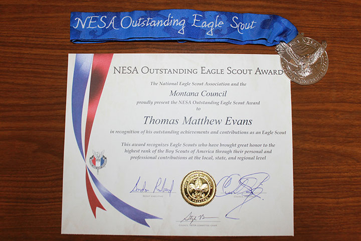 Dr. Thomas Evans Scouting Award