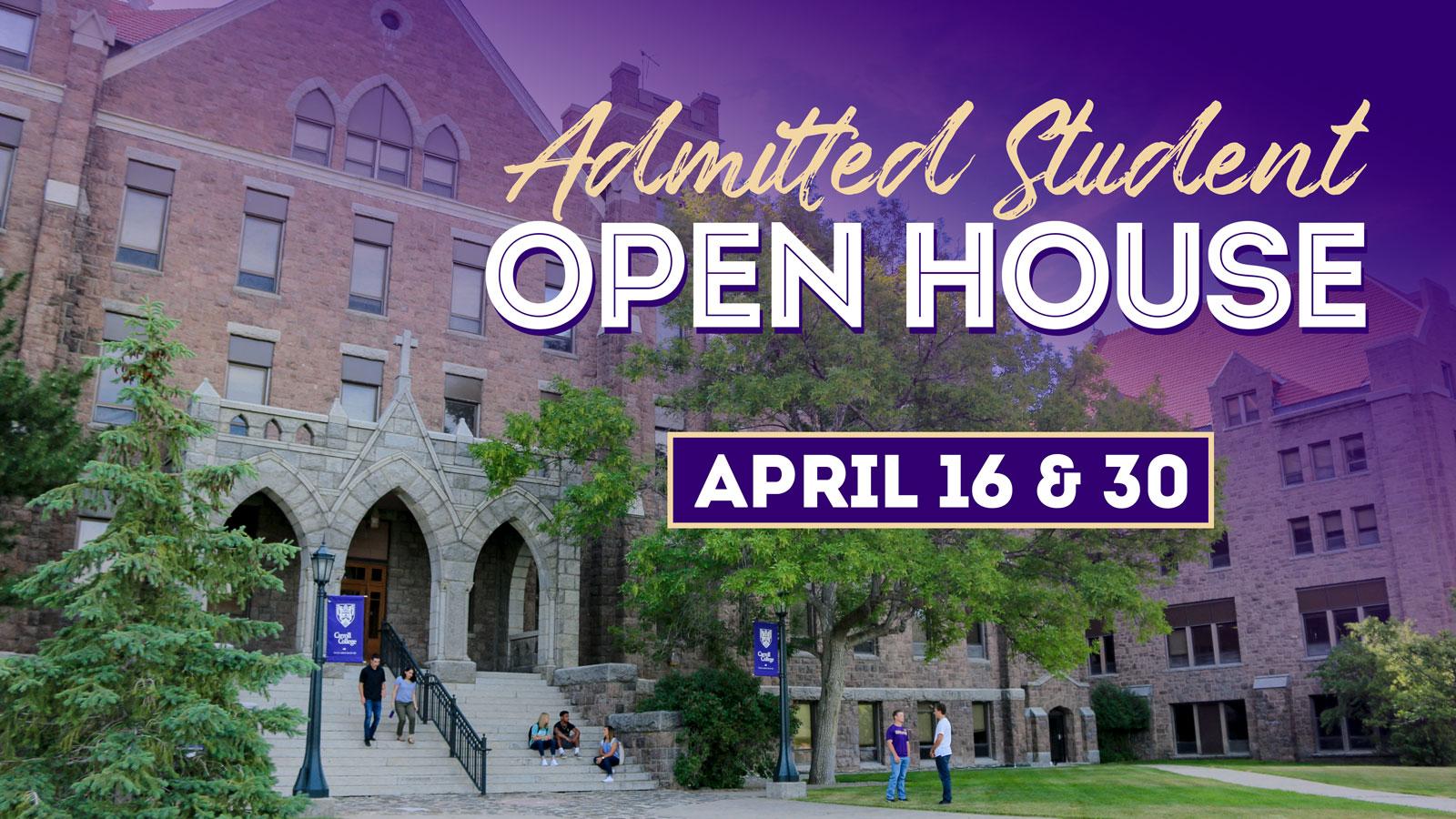 Admitted Student Open House graphic