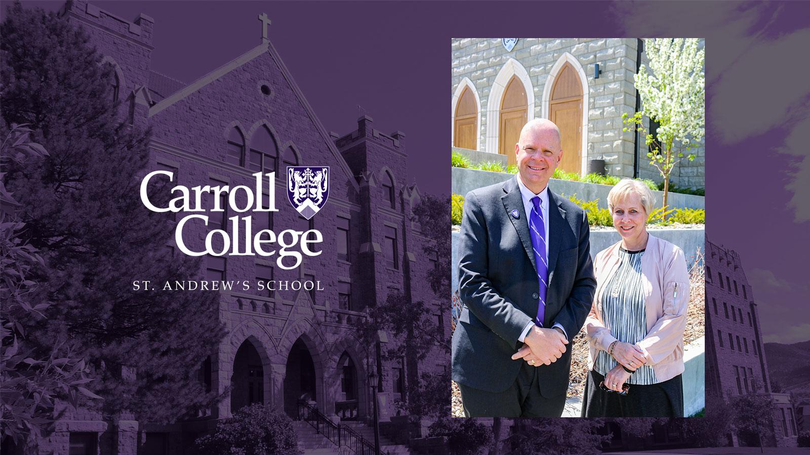 Carroll College President John Cech and St. Andrew Principal GG Grotbo