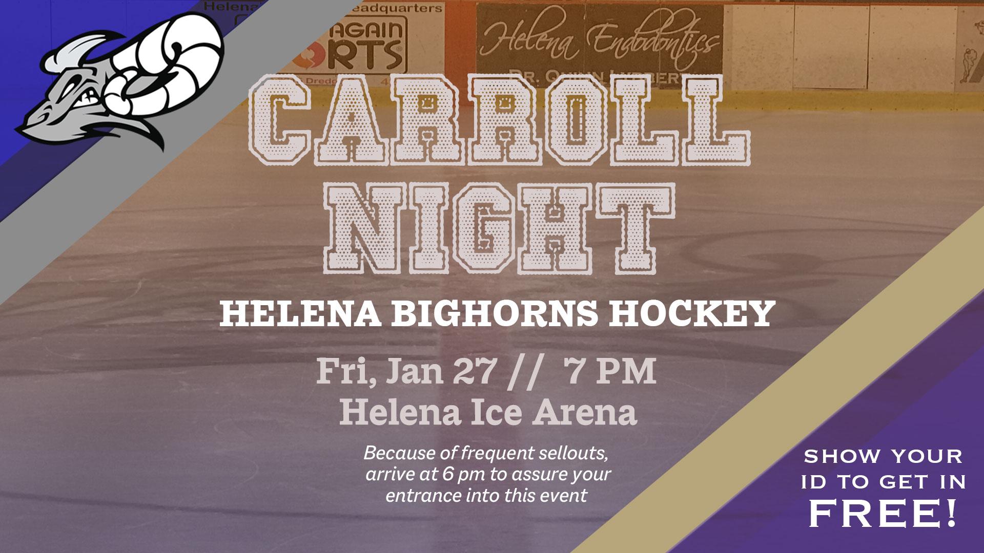 Bighorns Hockey Night graphic