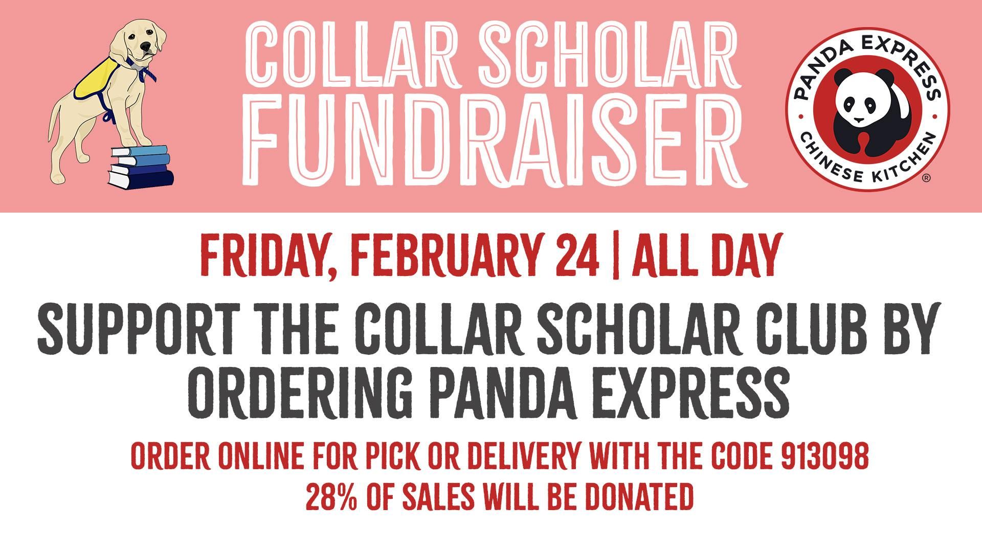 Collar scholars panda fundraiser graphic