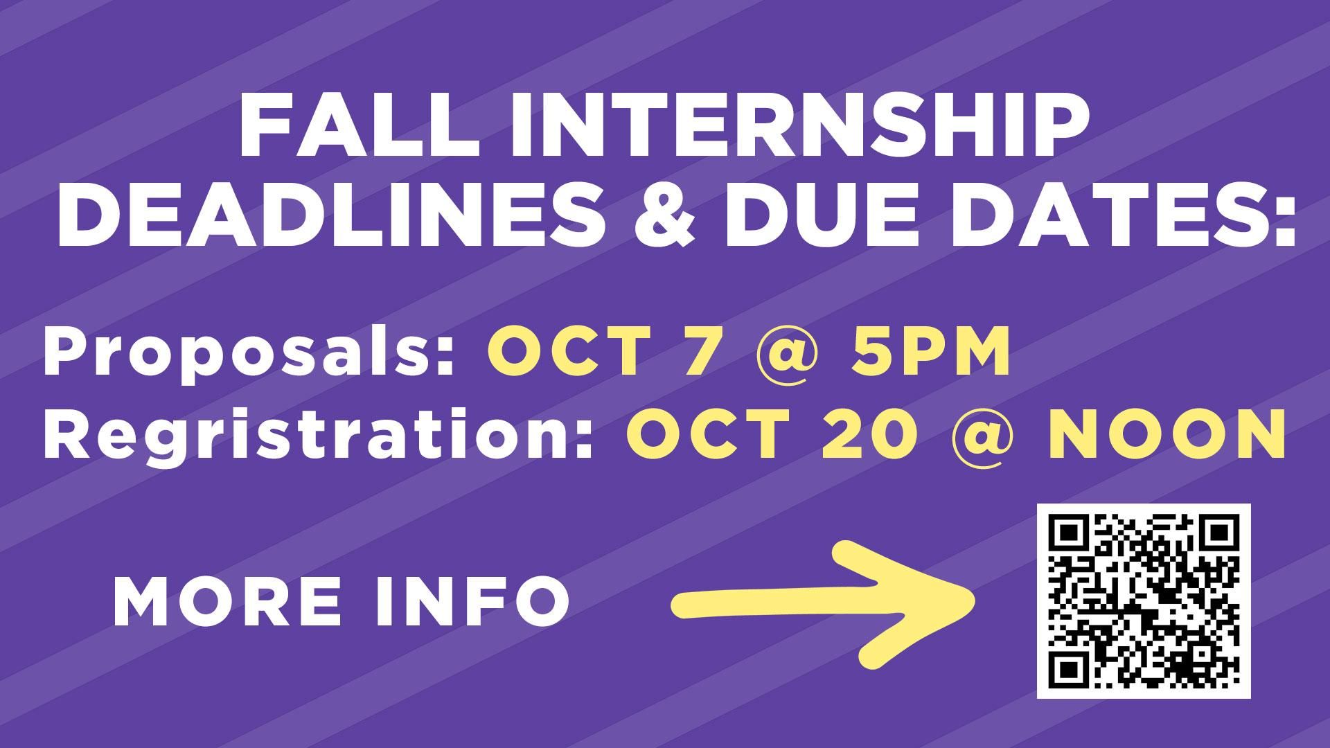 Fall Internship Proposals DUE Carroll College