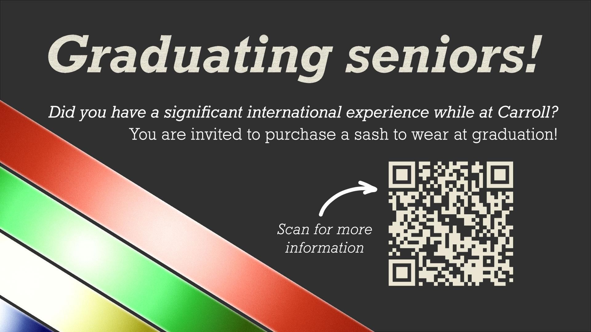 Graphic for International Graduation sash
