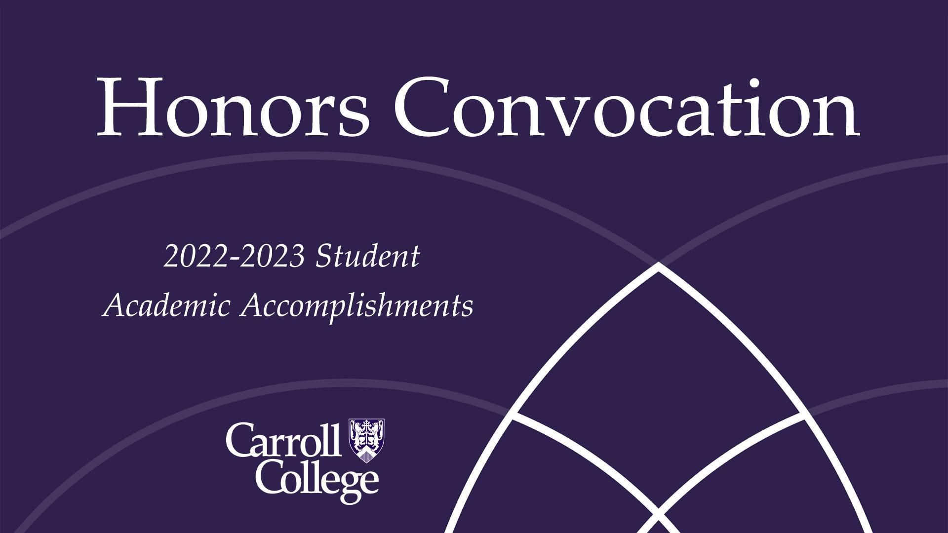 2023 Honors Convocation Honorees graphic