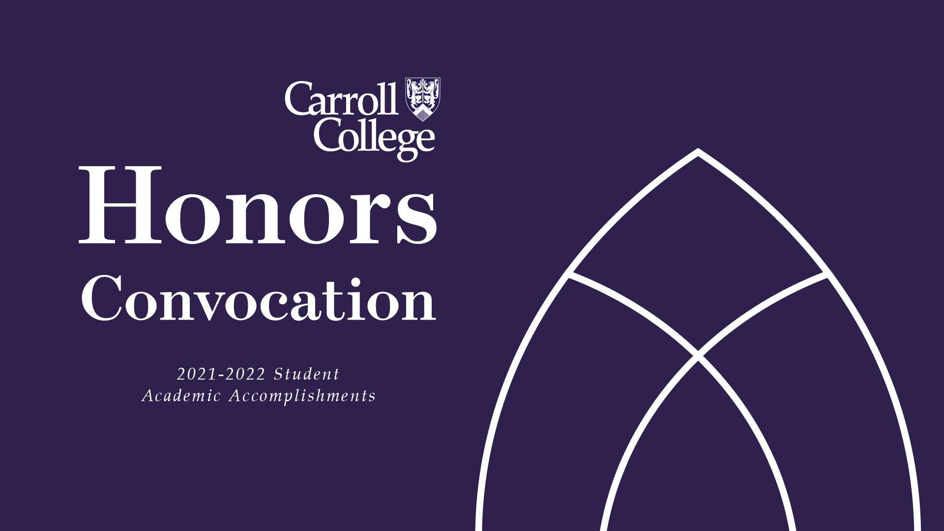 2022 Honors Convocation Honorees graphic