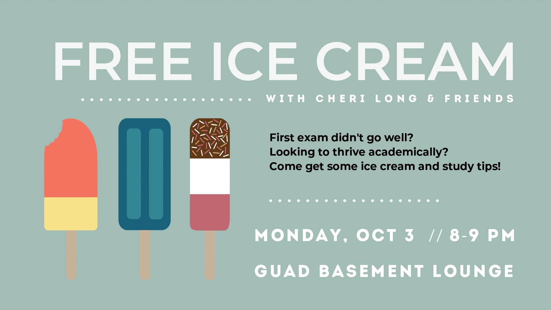 Ice Cream & Study Tips Carroll College