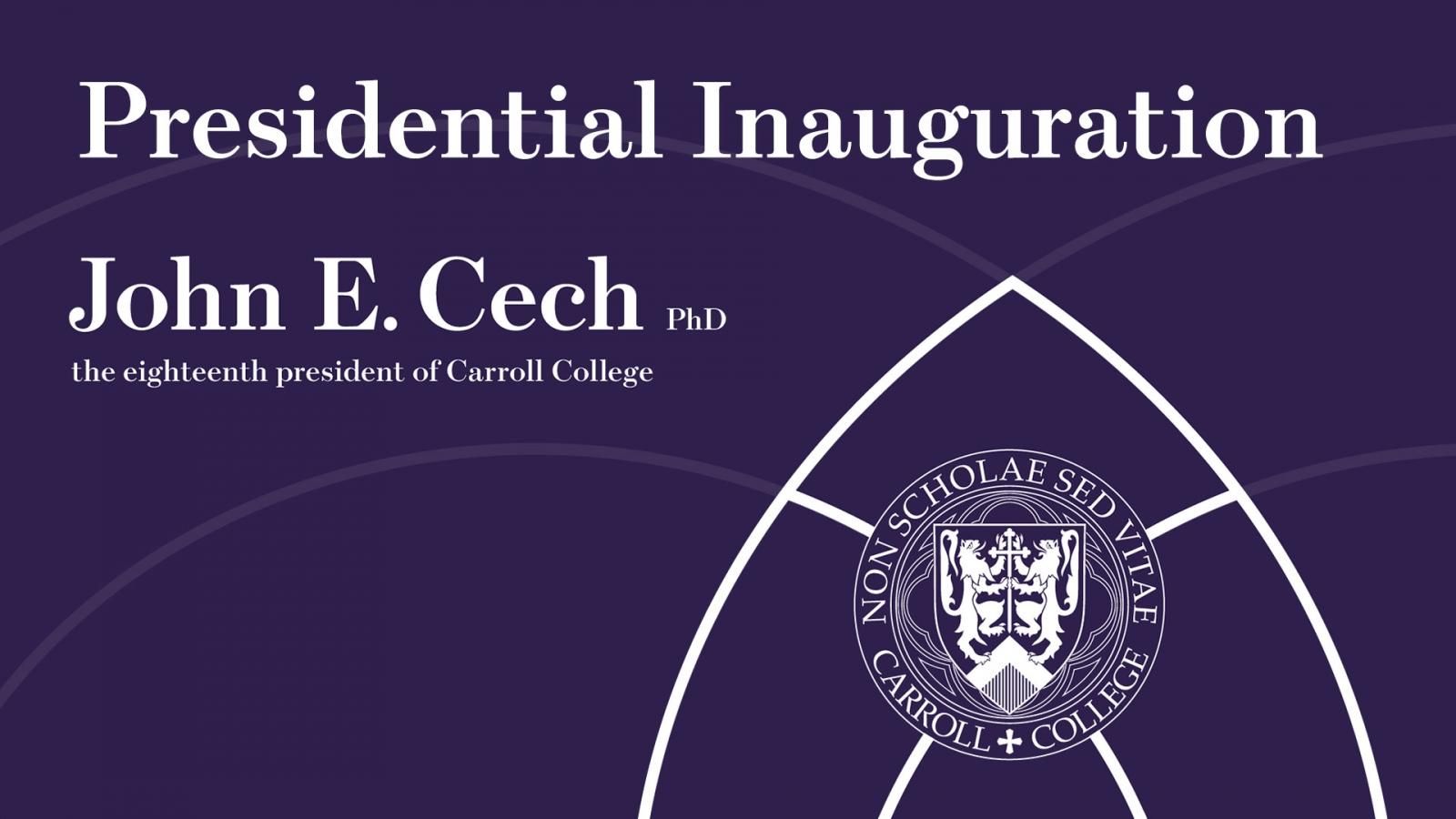 Carroll College Inauguration Week Schedule graphic