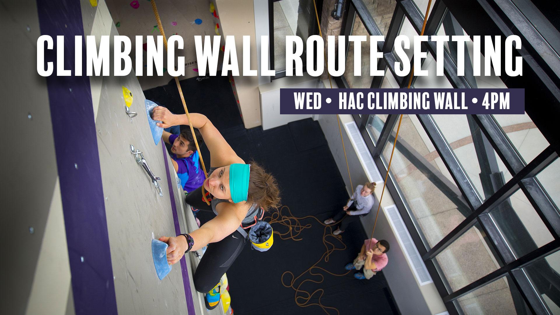 HAC climbing wall route setting graphic