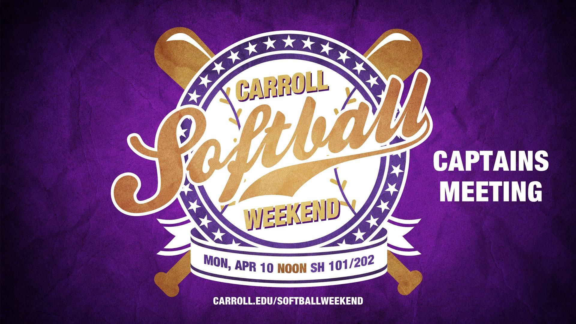 Softball Weekend Graphic