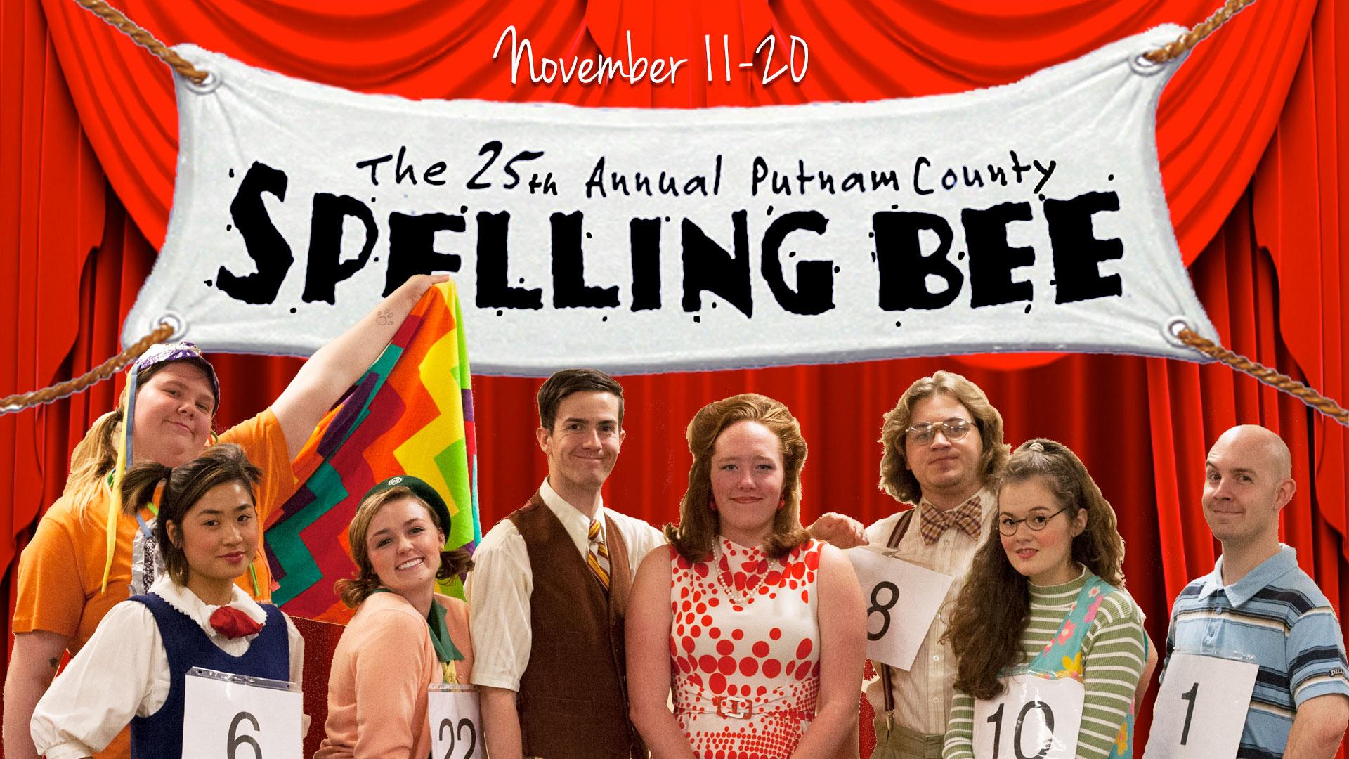 Graphic Featuring the Cast of The 25th Annual Putnam County Spelling Bee