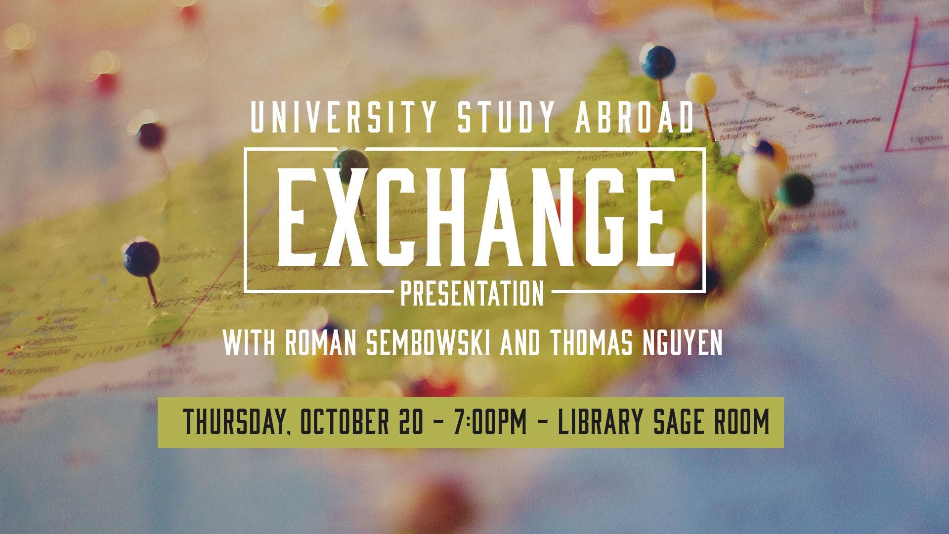 University Study Abroad Exchange Presentation graphic