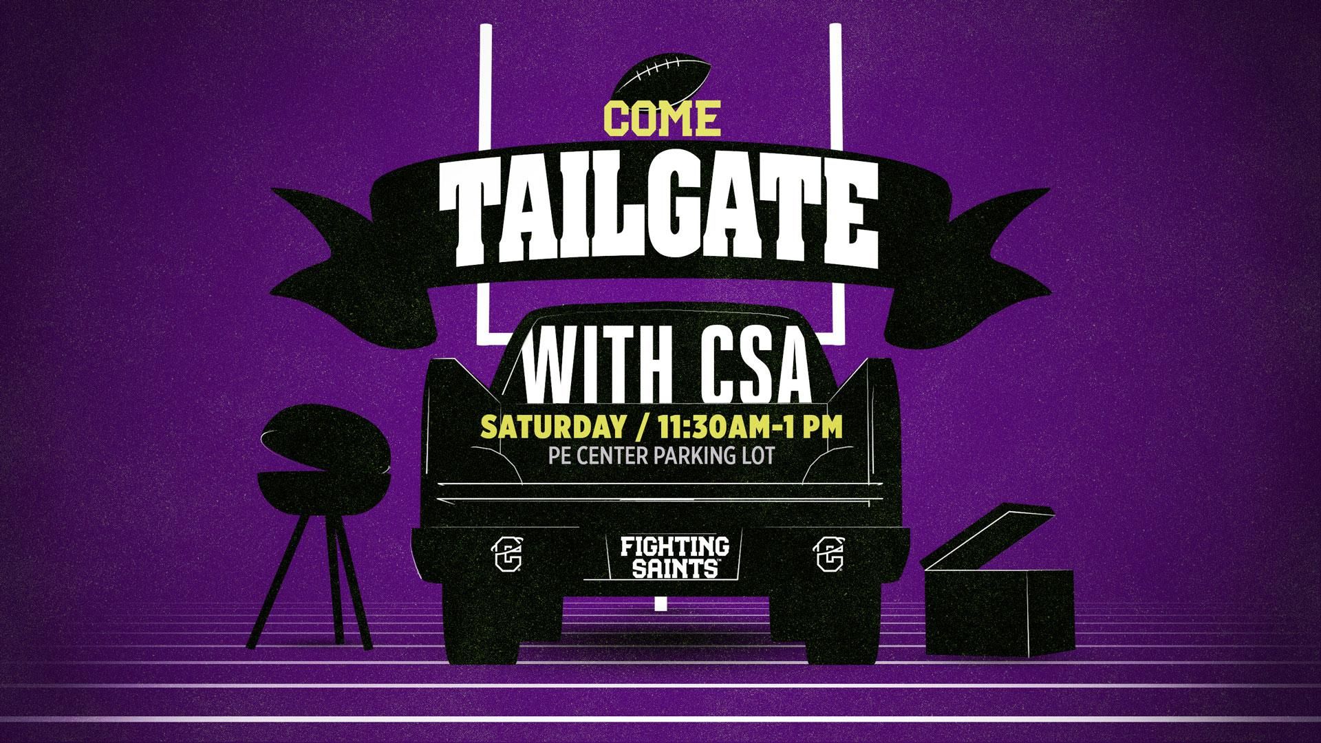 Tailgate with CSA graphic