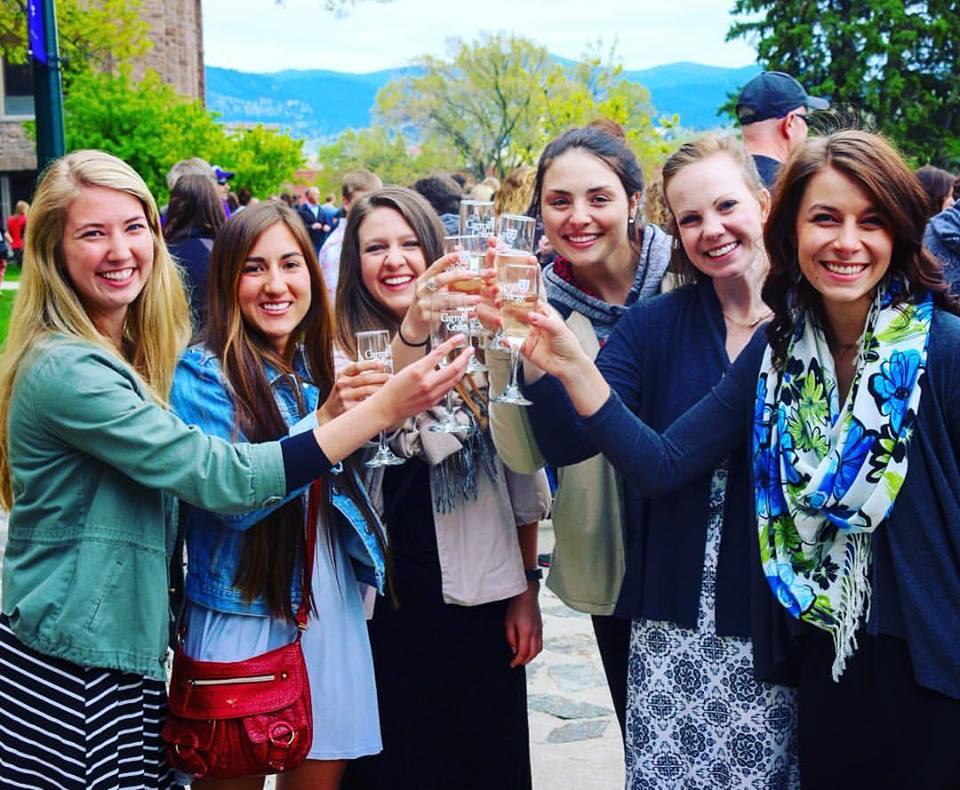 Students toasting the class of 2016