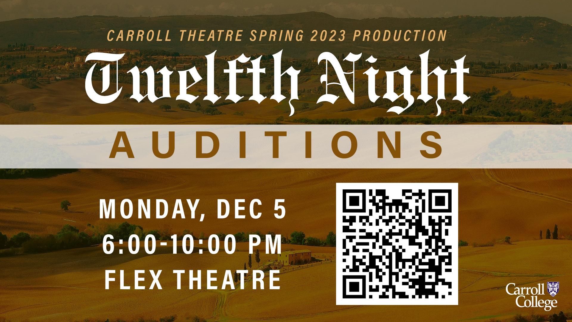 Theatre Auditions: Twelfth Night graphic