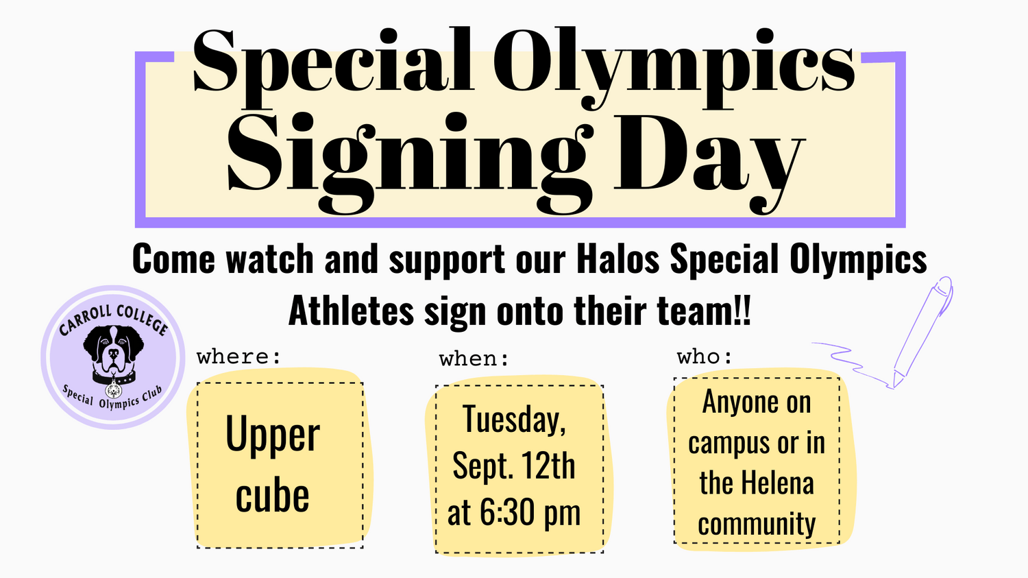 Special Olympics Signing Day