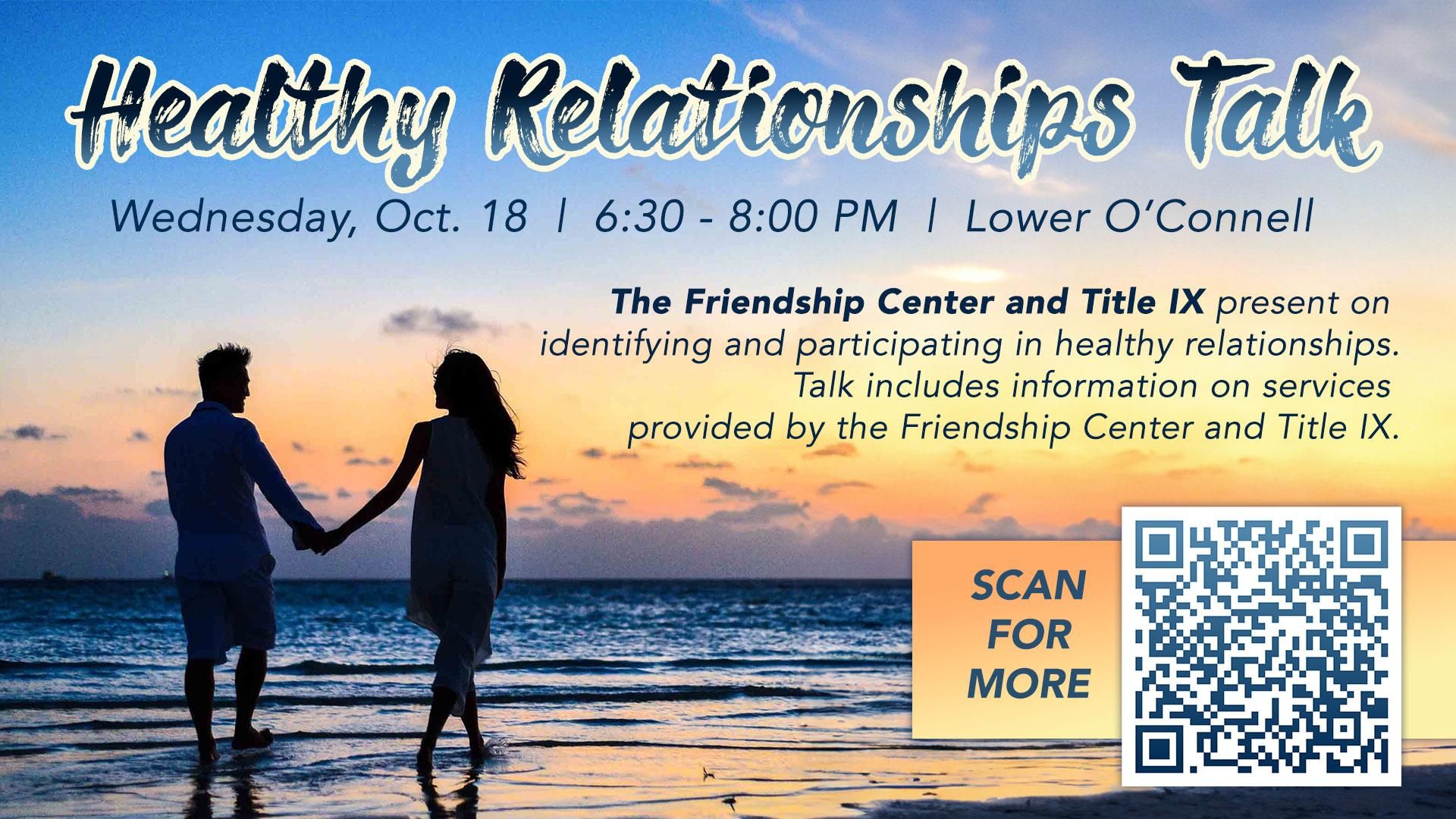 Healthy Relationships Talk October 18