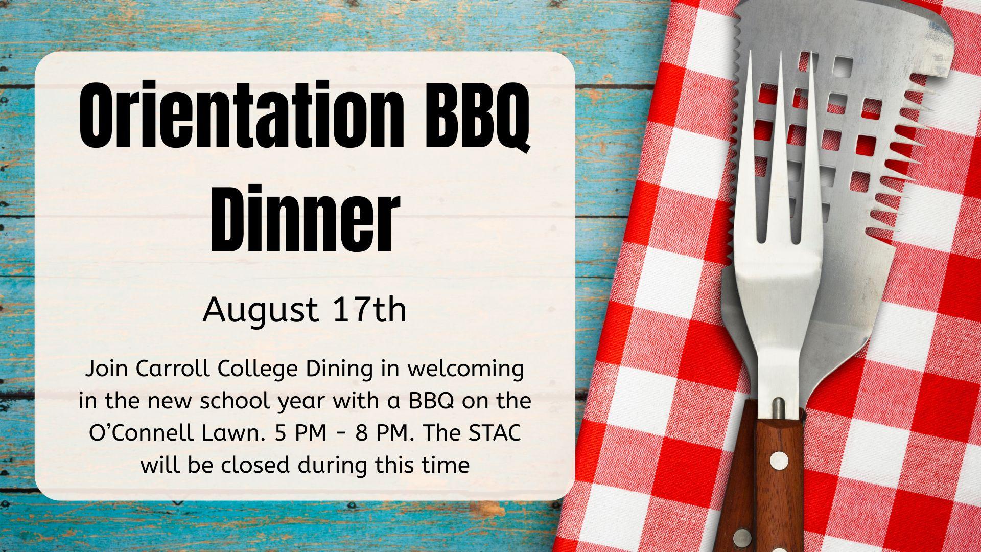 BBQ Orientation Flyer