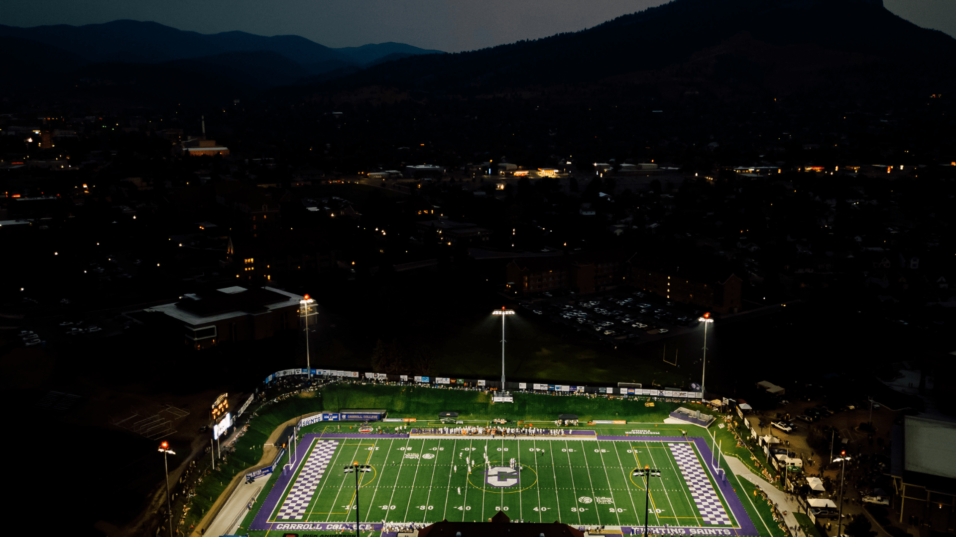 Nelson Stadium at Night
