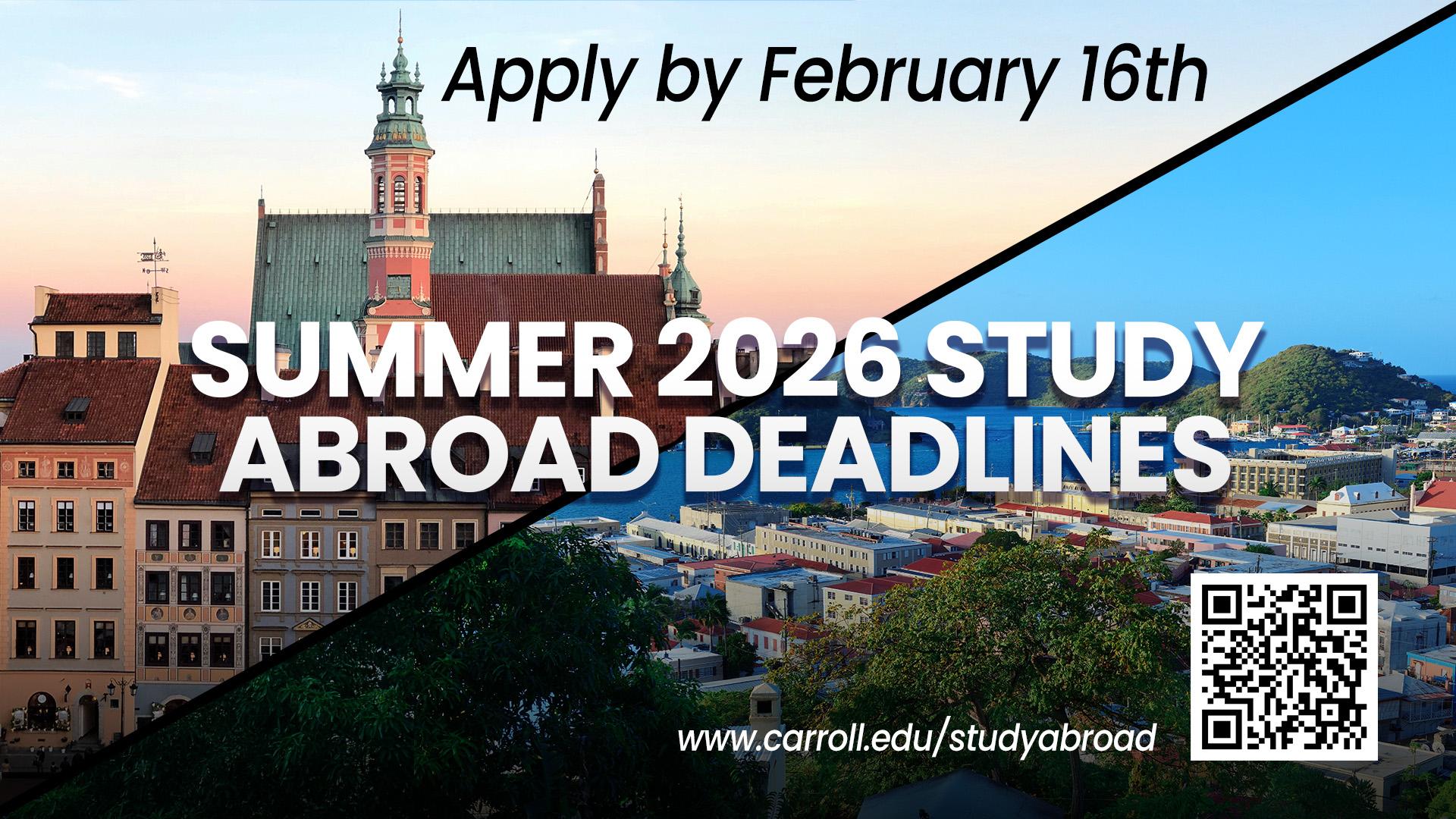 Study Abroad Deadlines