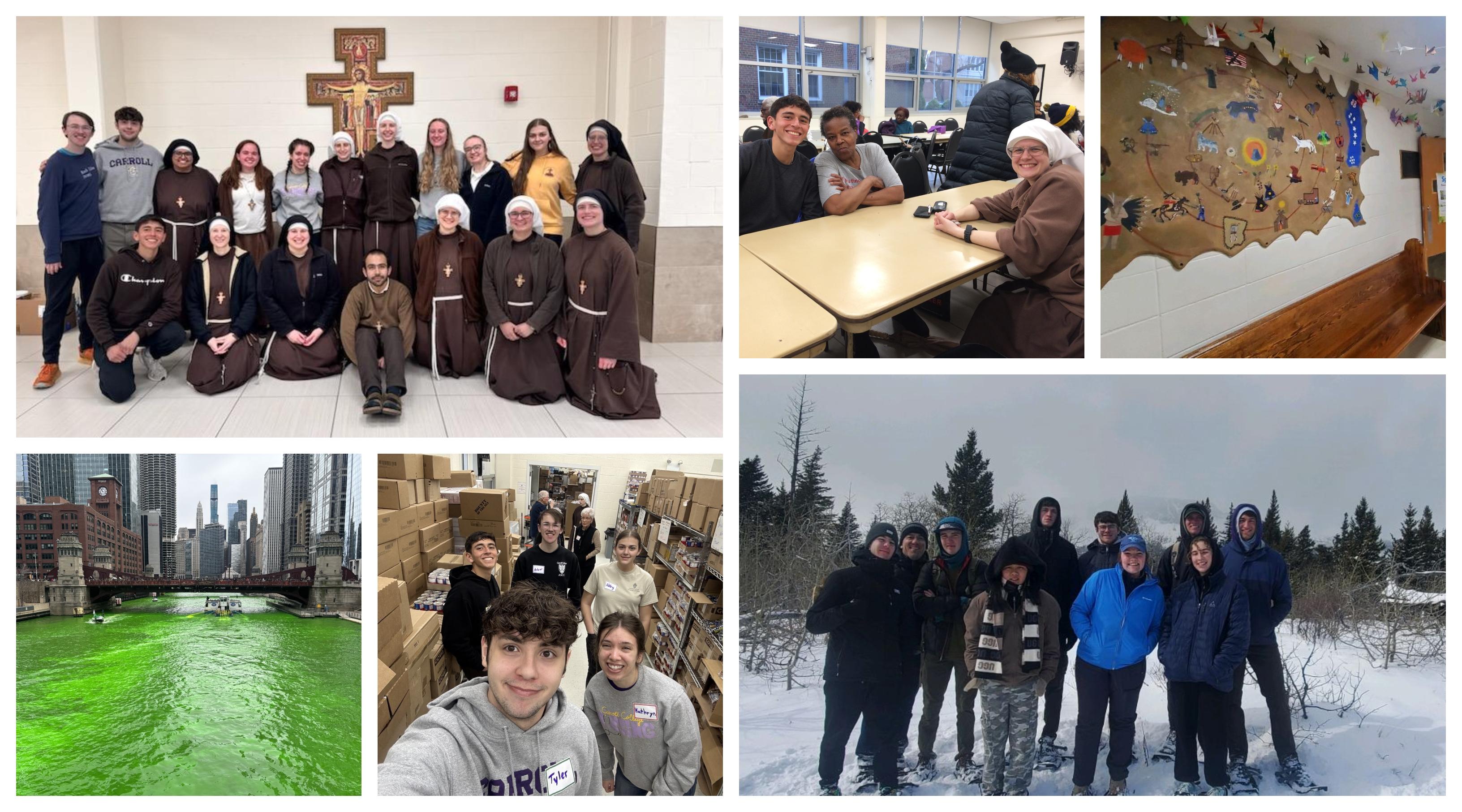 Photos of Campus Ministry Service trips