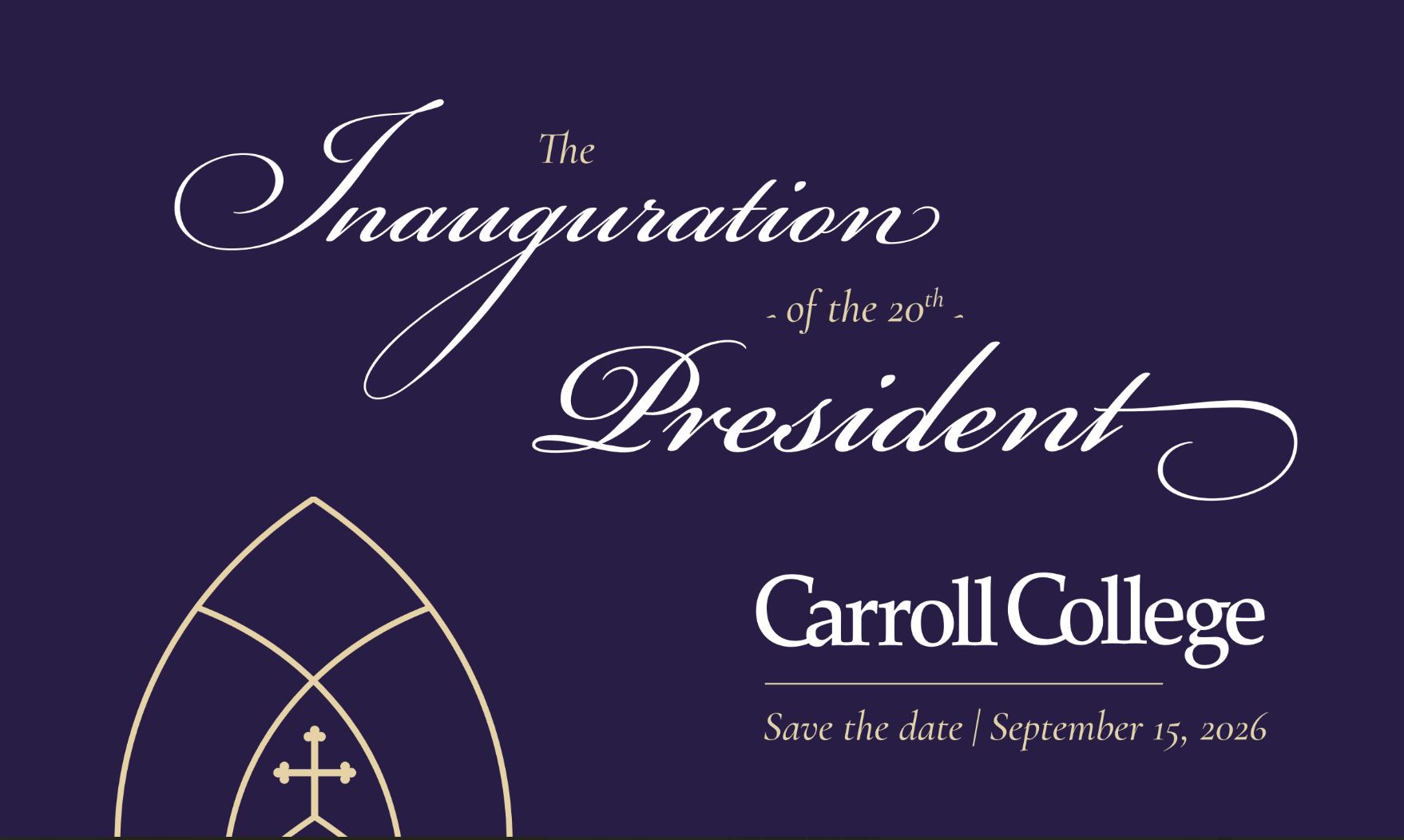 Save the date for inauguration