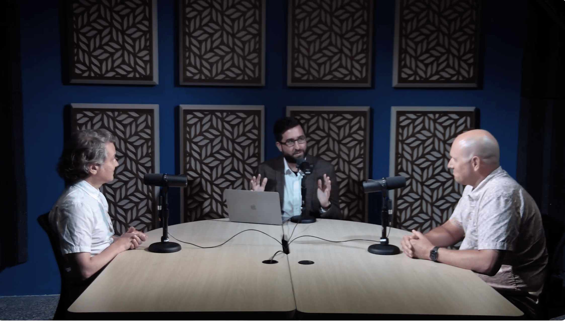 Photo in podcast studio